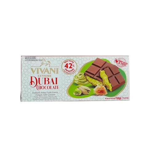 Vivani Dubai Chocolate Bar Vivani Extreme Dubai Chocolate - 150g/42% Pistachio
